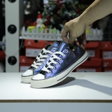 Outlet Converse rubber thấp cổ da tím COUT152