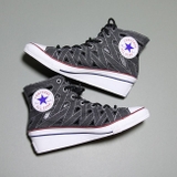 Outlet Converse cao cổ vải đen - độn đế CCVD011