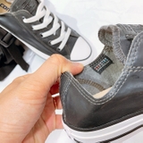 Outlet Converse rubber thấp cổ da đen COUT222