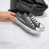 Outlet Converse rubber thấp cổ da đen COUT222