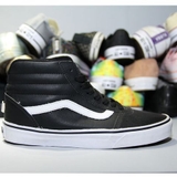 Outlet Vans ward cao cổ da đen VCDD001