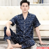 bo-pijama-nam-lua-satin-mem-min-tay-ngan-quan-dai-qm93