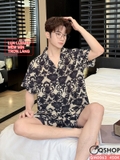 bo-do-ngu-pijama-nam-lua-luxury-mem-min-sang-trong-tay-ngan-quan-ngan-qm0063