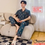 bo-do-pijama-nam-luxury-tay-ngan-quan-dai-qm776