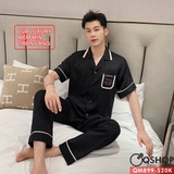 bo-do-ngu-pijama-cap-doi-lua-luxury-cao-cap-quan-dai-tay-ngan-sang-trong-qm899