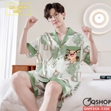 bo-do-ngu-nam-quan-ngan-tay-ngan-lua-satin-mem-hoa-tiet-hoat-hinh-de-thuong-qm93