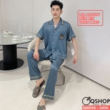 bo-do-ngu-pijama-nam-lua-luxury-mem-min-sang-trong-tay-ngan-quan-dai-qm950