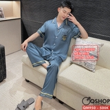 bo-do-ngu-pijama-nam-lua-luxury-mem-min-sang-trong-tay-ngan-quan-dai-qm950