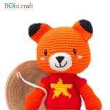 Thú bông len Bobicraft - Cáo Foxxie Việt Nam - Đồ chơi an toàn Quà tặng bé
