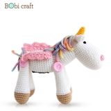 Thú bông len Bobicraft - Bạch kỳ mã - Unicorn - Đồ chơi an toàn Quà tặng bé-Nhập ngay BOBI60K