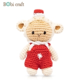 Thú bông len Bobicraft - Cừu Barbra Nhí - Noel - Đồ chơi an toàn Quà tặng bé