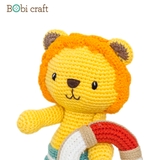 Thú bông len Bobicraft - Sư tử Leo tinh nghịch - Đồ bơi - Đồ chơi an toàn Quà tặng bé
