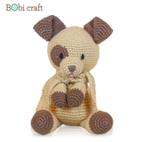 Thú bông len Bobicraft - Chó nâu - Đồ chơi an toàn Quà tặng bé