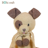Thú bông len Bobicraft - Chó nâu - Đồ chơi an toàn Quà tặng bé