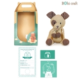 Thú bông len Bobicraft - Chó nâu - Đồ chơi an toàn Quà tặng bé