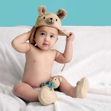 Quần áo trẻ em Bobicraft - Nón len Kangaroo Karo (L) - Cotton hữu cơ organic an toàn