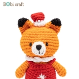 Thú bông len Bobicraft - Cáo Fennis Nhí - Noel - Đồ chơi an toàn Quà tặng bé
