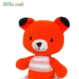 Thú bông len Bobicraft - Cáo Foxxie tinh nghịch - Đồ bơi - Đồ chơi an toàn Quà tặng bé