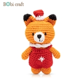 Thú bông len Bobicraft - Cáo Fennis Nhí - Noel - Đồ chơi an toàn Quà tặng bé