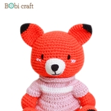 Thú bông len Bobicraft - Cáo Foxxie tinh nghịch - Đồ chơi an toàn Quà tặng bé