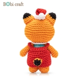 Thú bông len Bobicraft - Cáo Fennis Nhí - Noel - Đồ chơi an toàn Quà tặng bé