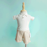 Quần áo trẻ em Bobicraft - Áo thun bé trai cổ bẻ - Cotton hữu cơ organic an toàn