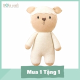 Thú bông len Bobicraft - Cừu Barbra đan - Đồ chơi an toàn Quà tặng bé