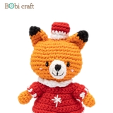 Thú bông len Bobicraft - Cáo Foxie Nhí - Noel - Đồ chơi an toàn Quà tặng bé
