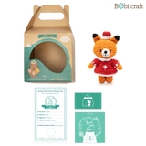 Thú bông len Bobicraft - Cáo Foxie Nhí - Noel - Đồ chơi an toàn Quà tặng bé