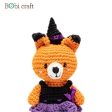 Thú bông len Bobicraft - Cáo Foxxie Halloween Nhí - Đồ chơi an toàn Quà tặng bé