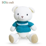 Thú bông len Bobicraft - Gấu Bobbie tinh nghịch - Đồ chơi an toàn Quà tặng bé