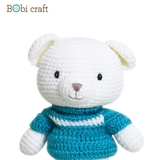 Thú bông len Bobicraft - Gấu Bobbie tinh nghịch - Đồ chơi an toàn Quà tặng bé