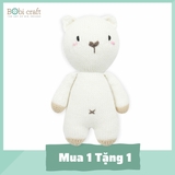 Thú bông len Bobicraft - Gấu Lizzie đan - Đồ chơi an toàn Quà tặng bé