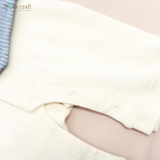 Quần áo trẻ em Bobicraft - Bộ đồ liền thân bodysuit Romper Gile xanh bé trai - Cotton hữu cơ organic an toàn