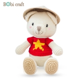 Thú bông len Bobicraft - Gấu Lizzie Việt Nam - Đồ chơi an toàn Quà tặng bé