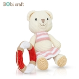 Thú bông len Bobicraft - Gấu Lizzie tinh nghịch - Đồ bơi - Đồ chơi an toàn Quà tặng bé