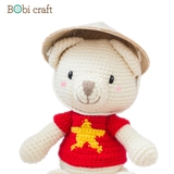 Thú bông len Bobicraft - Gấu Lizzie Việt Nam - Đồ chơi an toàn Quà tặng bé