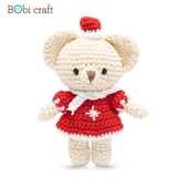 Thú bông len Bobicraft - Gấu Lizzie Nhí - Noel - Đồ chơi an toàn Quà tặng bé