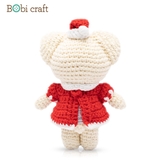 Thú bông len Bobicraft - Gấu Lizzie Nhí - Noel - Đồ chơi an toàn Quà tặng bé