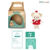Thú bông len Bobicraft - Gấu Lizzie Nhí - Noel - Đồ chơi an toàn Quà tặng bé
