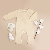 Quần áo trẻ em Bobicraft - Romper bé trai tay dài nút vai - Cotton hữu cơ organic an toàn