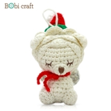 Thú bông len Bobicraft - Sử tử treo Noel - Bộ Platinum - Đồ chơi an toàn Quà tặng bé