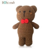 Thú bông len Bobicraft - Gấu nâu - Đồ chơi an toàn Quà tặng bé