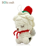 Thú bông len Bobicraft - Sử tử treo Noel - Bộ Platinum - Đồ chơi an toàn Quà tặng bé