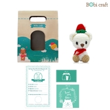 Thú bông len Bobicraft - Gấu treo Noel - Bộ Platinum - Đồ chơi an toàn Quà tặng bé