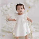 Quần áo trẻ em Bobicraft - Áo đầm tay bèo - Cotton hữu cơ organic an toàn