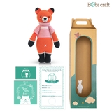 Thú bông len Bobicraft - Cáo Foxxie đứng L - Đồ chơi an toàn Quà tặng bé