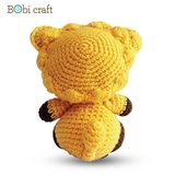 Thú bông len Bobicraft - Sư tử con vàng ngồi - Bộ màu - Đồ chơi an toàn Quà tặng bé