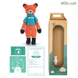 Thú bông len Bobicraft - Cáo Fennis đứng L - Đồ chơi an toàn Quà tặng bé