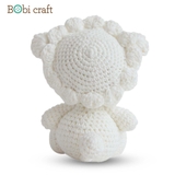 Thú bông len Bobicraft - Sư tử con ngồi - Bộ Platinum - Đồ chơi an toàn Quà tặng bé